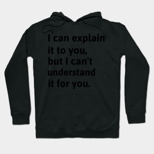 I Can Explain It To You, But I Can't Understand It For You. Hoodie